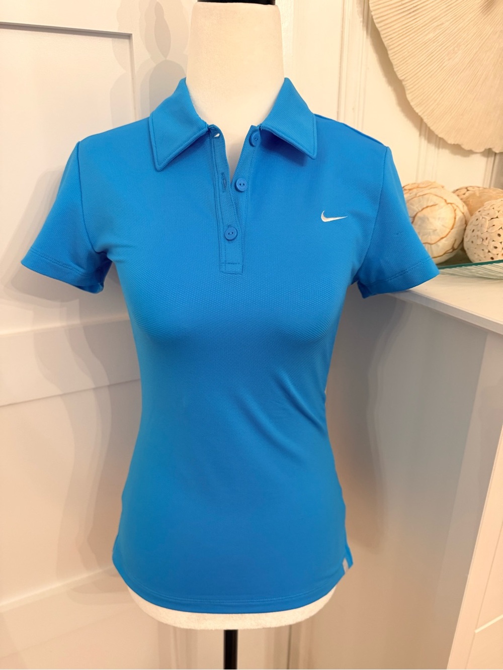 Nike Women’s Turquoise Blue Short-Sleeve Polo